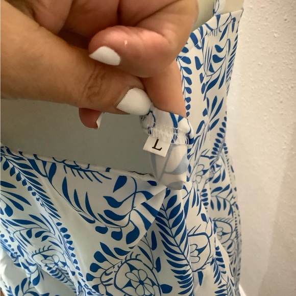 Camisa Fair Isle Floral Tiered Maxi Dress Size Large NWT - Picture 11 of 13